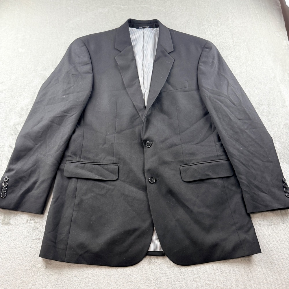 Croft & Barrow Men's Size 42L Black 2-Button Blazer Sport Coat Business